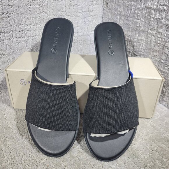 Rothy's Black Slide Sandals - Picture 1 of 8